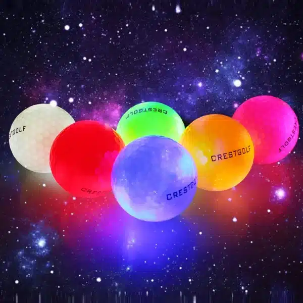 Crestgolf LED Golf Balls for Night Glow in The Dark Golf Ball with 4 Light Super Bright Six Colors Best Golf Gift for Golfers - Image 13