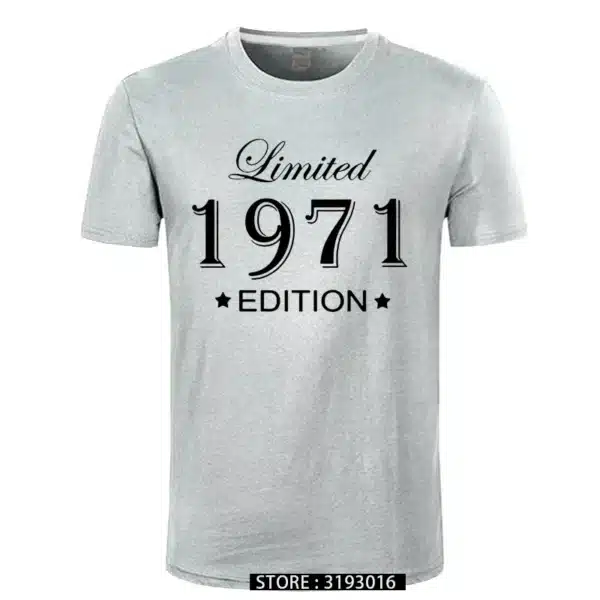 Man Made in 1971 T-shirt Tops Limited Edition 1971 T Shirts Short Sleeve Funny Birthday Tshirts for Men - Image 10