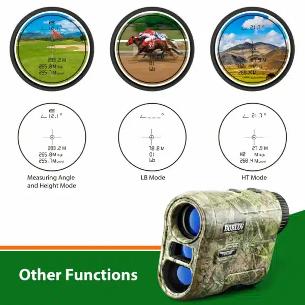 BOBLOV NK-1000 Waterproof Hunting Rangefinder 6.5X Magnification Flag-locking Range Finder Laser Distance Meter for Golf Sport - Image 6