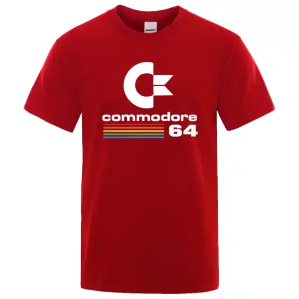 Men T-shirts Summer Commodore 64 Print T Shirt C64 SID Amiga Retro Cool Design Street Short Sleeve Top Tee Cotton Clothing - Image 11