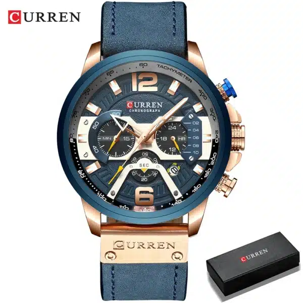 Luxury Watch For Men Quartz Chronograph Sport Waterproof Man Watches Military Fashion Stainless Steel Wristwatch Clock - Image 15