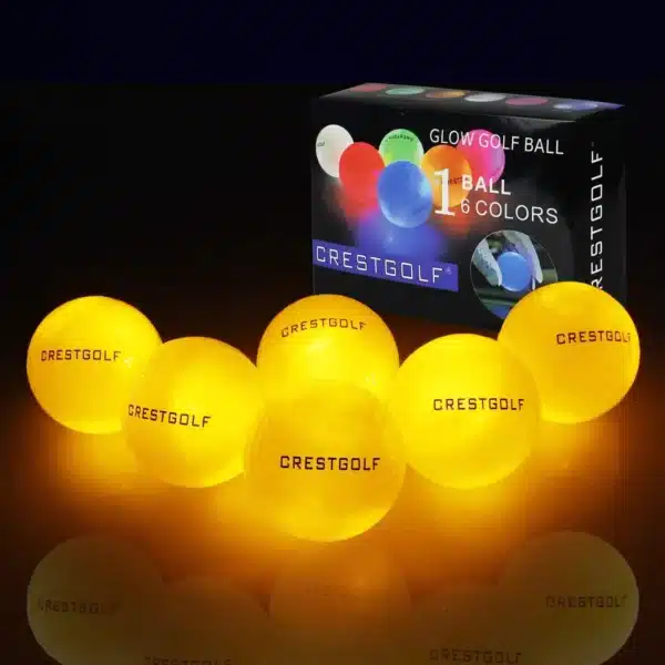 Crestgolf LED Golf Balls for Night Glow in The Dark Golf Ball with 4 Light Super Bright Six Colors Best Golf Gift for Golfers - Image 10