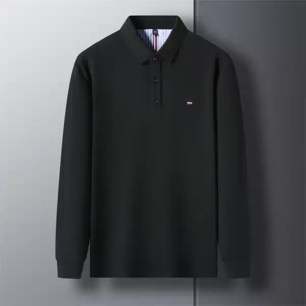New Men's Casual and Fashionable Embroidered Long Sleeved Polo Shirt Comfortable Breathable and Versatile Summer Top - Image 11