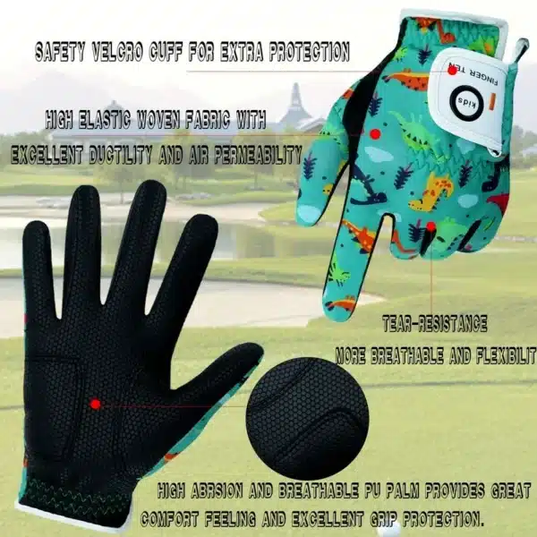1 Pair Junior Kids Youth Toddler Golf Gloves Boys Girls Breathable Comfortable for Left Hand Right Hand - Image 3