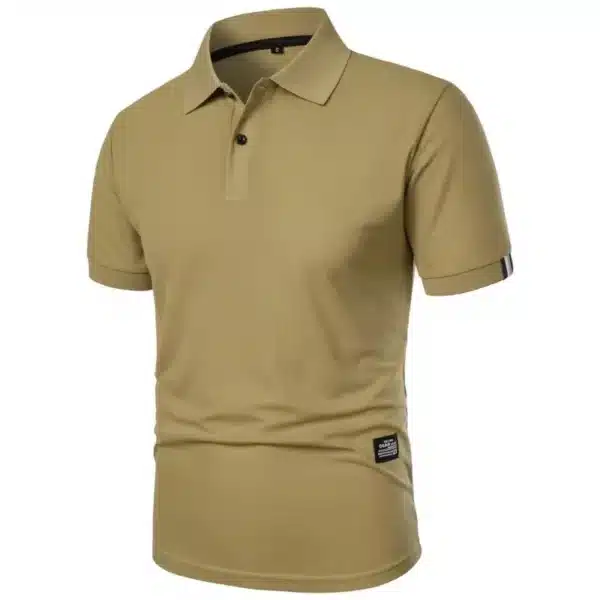 Summer Men's Solid Color Polo Shirt Short Sleeve Lapel Button Tshirts for Men Casual Streetwear Lightweight Jogging Tops - Image 5