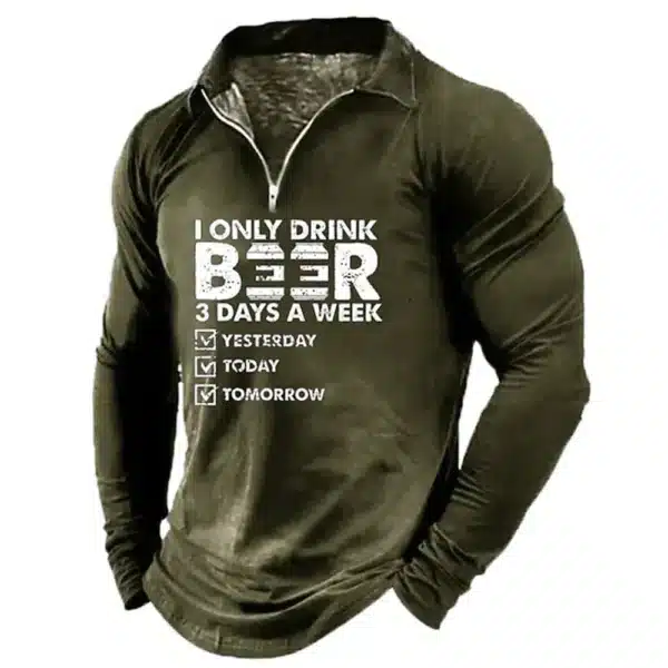 Men T-shirt Collar Polo Golf Letter Plain Turndown 3d Print Pattern Crown Street Long Sleeve Zipper Luxury Men's Clothing Spring - Image 17