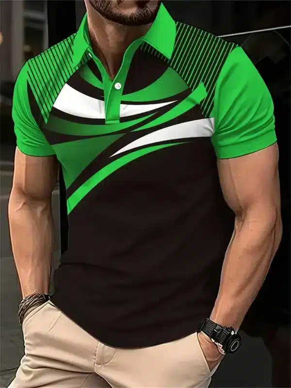 Breathable and Quick Drying Badminton Tennis Lapel Sports Short Sleeve Golf Jersey Summer Fashion Sports Casual Men's Polo Shirt - Image 18