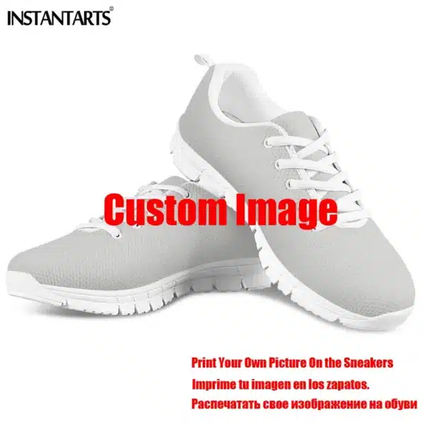 INSTANTARTS Rainbow Heart Drawing Women's Shoes Lace Up Sport Sneaker Healthcare Nursing Design Casual Flats Shoes Lightweight - Image 24