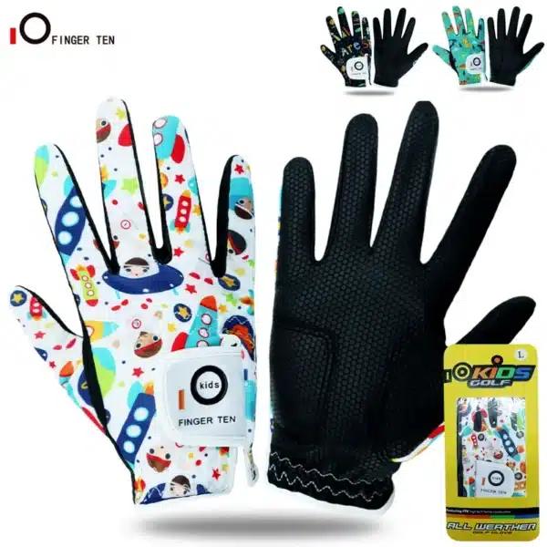 1 Pair Junior Kids Youth Toddler Golf Gloves Boys Girls Breathable Comfortable for Left Hand Right Hand - Image 2