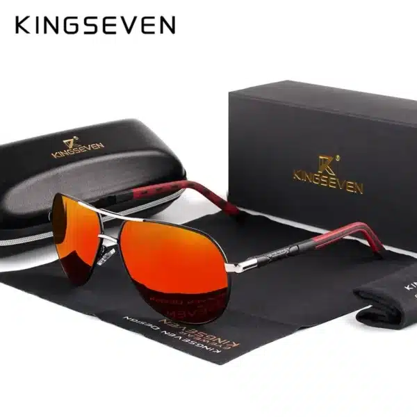 KINGSEVEN New Fashion Men’s Sunglasses High Quality Aluminum Luxury Retro Functional Glasses Women Pilot Accessory Eyewear - Image 3