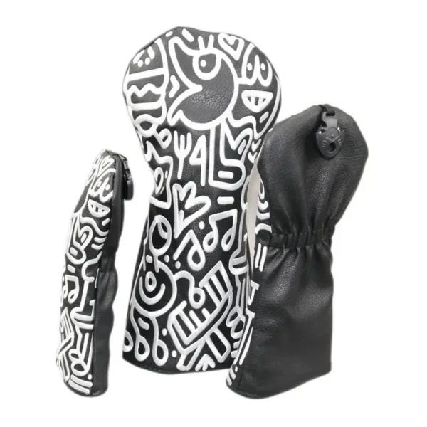 Fashion Golf Club #1 #3 #5 Wood Headcovers PU Leather Driver Fairway Woods Head Covers Protector Outdoor Golf Accessories - Image 6