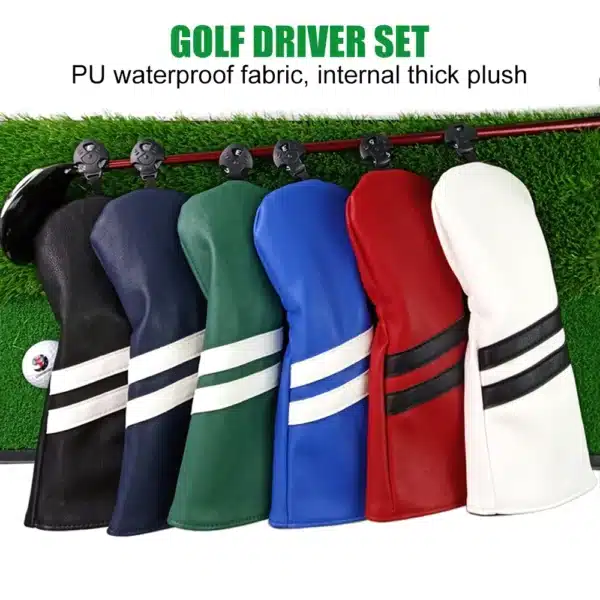 Golf Club Covers Set of 3 Pieces,Driver Headcover,for 1Driver(460cc) 2 Fairway Woods Size,with Rotating Number Plate - Image 4