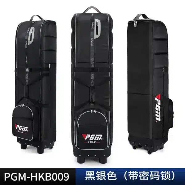 PGM Golf Travel Plane Bags with Wheel thicken Straps Foldable Golf Club Travel Cover for Airlines Golf Aviation Bag HKB009 - Image 7