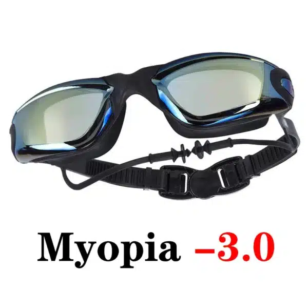 Adult Myopia Swimming Goggles Earplug Professional Pool Glasses Anti Fog Men Women Optical Waterproof Eyewear  Diopter - Image 22