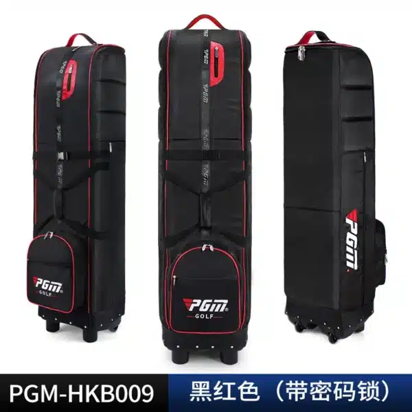PGM Golf Travel Plane Bags with Wheel thicken Straps Foldable Golf Club Travel Cover for Airlines Golf Aviation Bag HKB009 - Image 8