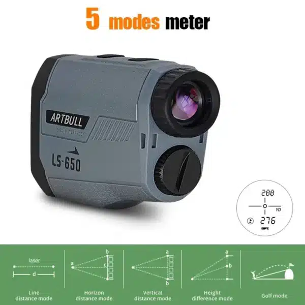 ARTBULL Golf Laser Rangefinder 1000M 650M Telescope with Flag-Lock Slope Pin Distance Meter for Hunting Monocular - Image 3