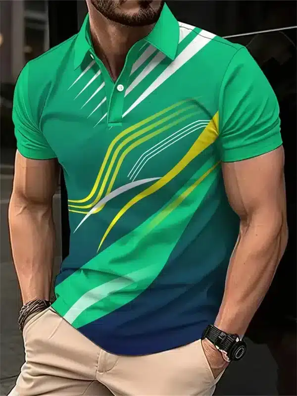 Breathable and Quick Drying Badminton Tennis Lapel Sports Short Sleeve Golf Jersey Summer Fashion Sports Casual Men's Polo Shirt