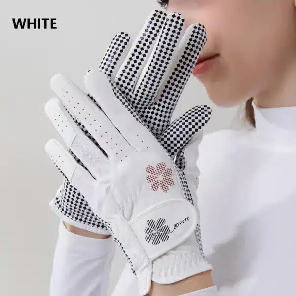 Golfist 1 Pair Ladies Left Right Hand Golf Gloves Women Anti-Slip Granules Golf Mittens Korean Style Breathable Elegant Gloves - Image 9
