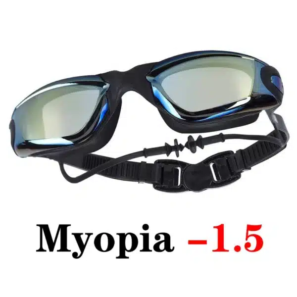 Adult Myopia Swimming Goggles Earplug Professional Pool Glasses Anti Fog Men Women Optical Waterproof Eyewear  Diopter - Image 12