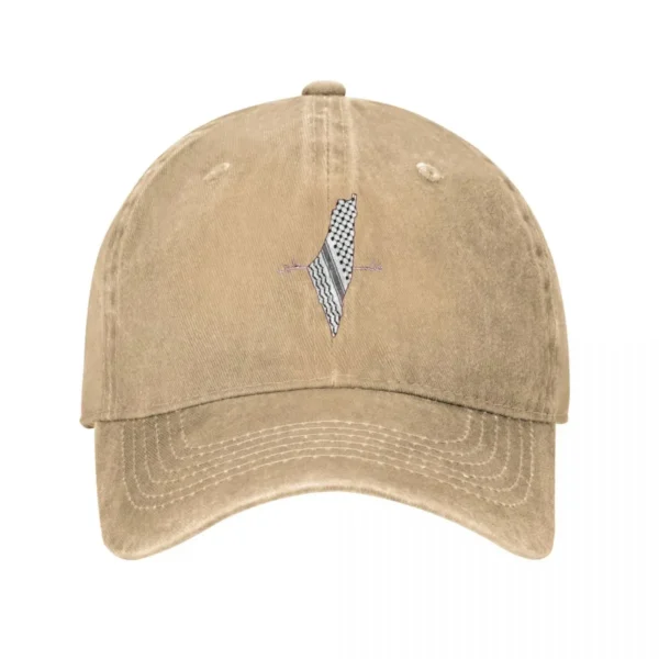 Vintage Keffiyeh Palestine Map Arabic Palestinian Flag Baseball Caps Distressed Denim Headwear Outdoor Golf Adjustable Hat - Image 12