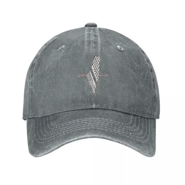 Vintage Keffiyeh Palestine Map Arabic Palestinian Flag Baseball Caps Distressed Denim Headwear Outdoor Golf Adjustable Hat - Image 9