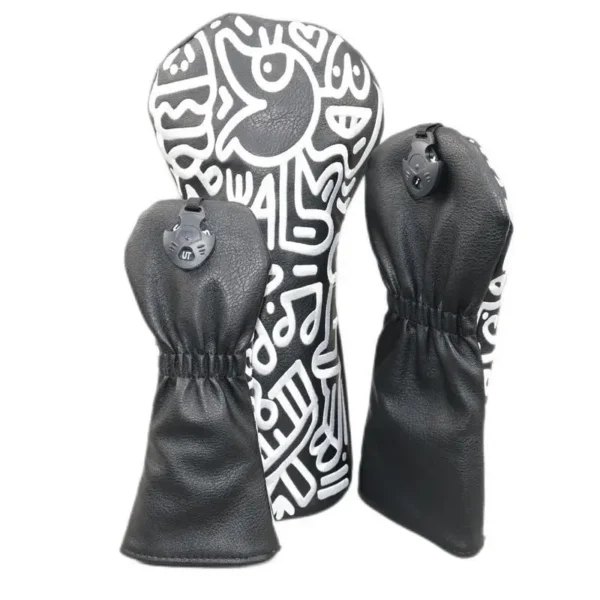 Fashion Golf Club #1 #3 #5 Wood Headcovers PU Leather Driver Fairway Woods Head Covers Protector Outdoor Golf Accessories - Image 2