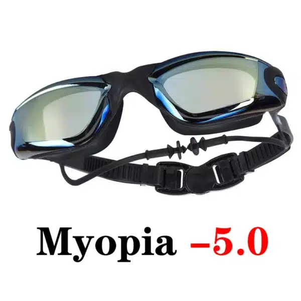 Adult Myopia Swimming Goggles Earplug Professional Pool Glasses Anti Fog Men Women Optical Waterproof Eyewear  Diopter - Image 10