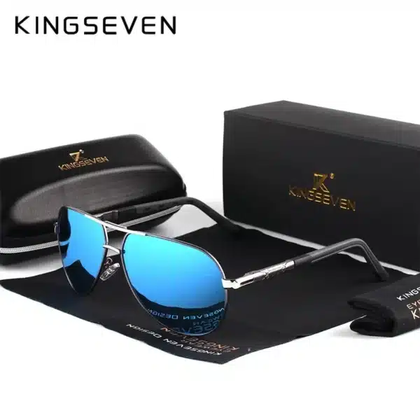 KINGSEVEN New Fashion Men’s Sunglasses High Quality Aluminum Luxury Retro Functional Glasses Women Pilot Accessory Eyewear - Image 9