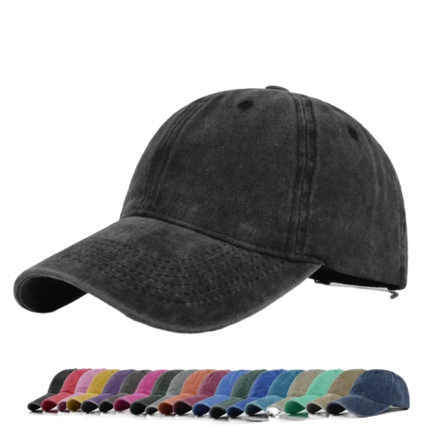 Baseball Dad Hat Women Men Blank Washed Low Profile Cotton and Denim UPF 50+ Running Golf Cap Snapback for Male Female Boy Girl