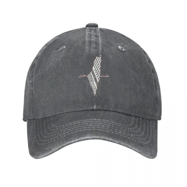 Vintage Keffiyeh Palestine Map Arabic Palestinian Flag Baseball Caps Distressed Denim Headwear Outdoor Golf Adjustable Hat - Image 7
