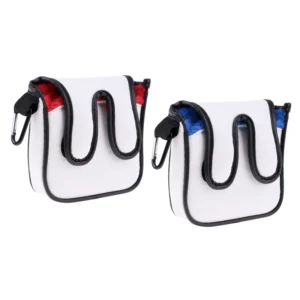 Golf Putter Cover Blade Cover PU Leather Waterproof Durable Rabbit Ears Style With Magic Sticker Golf Club Head Covers