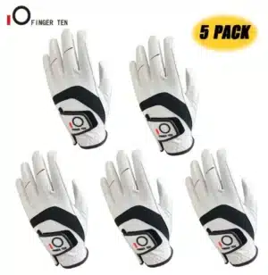5 Pcs Cabretta Leather Golf Gloves Men Left Right Hand Rain Grip Wear Resistant Flexible Comfortable Drop Shipping