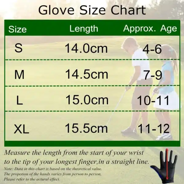 1 Pair Junior Kids Youth Toddler Golf Gloves Boys Girls Breathable Comfortable for Left Hand Right Hand - Image 6
