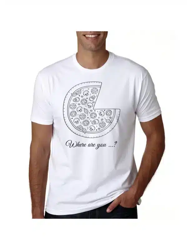Couple T-shirts Set "PIZZA" Set of 2 Couple T-shirts Love Romantic Matching Tee Tops Clothes His and Hers Shirts - Image 2