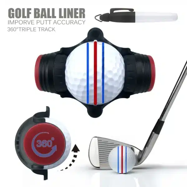 360 Degree Rotating Golf Ball Liner Marker Template Pen Putting Positioning Imporve Putt Accuracy Aids Golf Tools ZY017 - Image 4