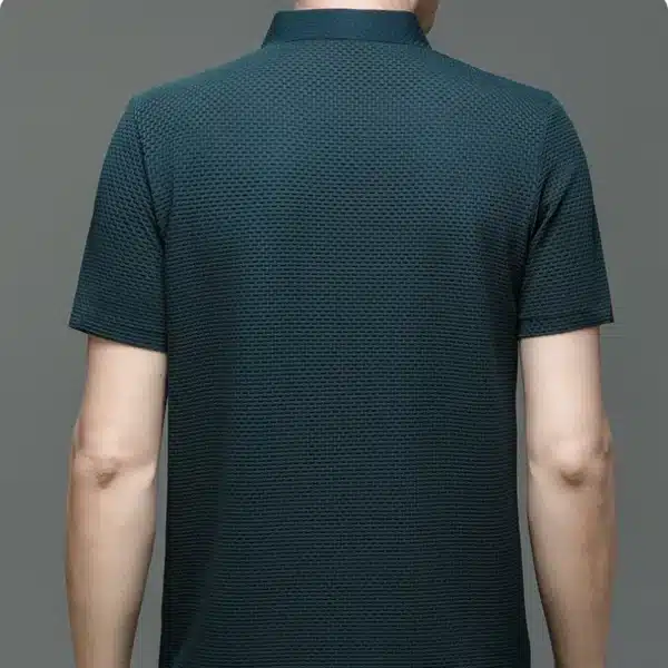 Summer New Men's Short Sleeve T-shirt Cool and Breathable POLO Shirt Business Casual Sweat-absorbing Top - Image 5