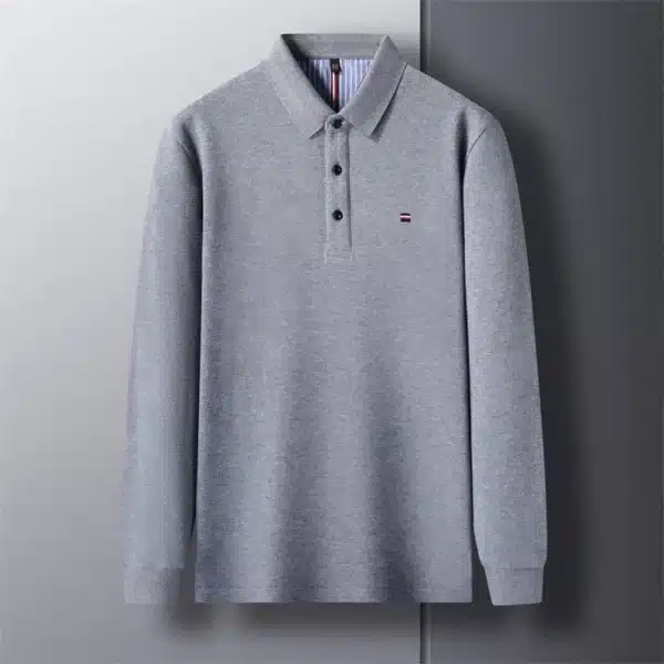 New Men's Casual and Fashionable Embroidered Long Sleeved Polo Shirt Comfortable Breathable and Versatile Summer Top - Image 10