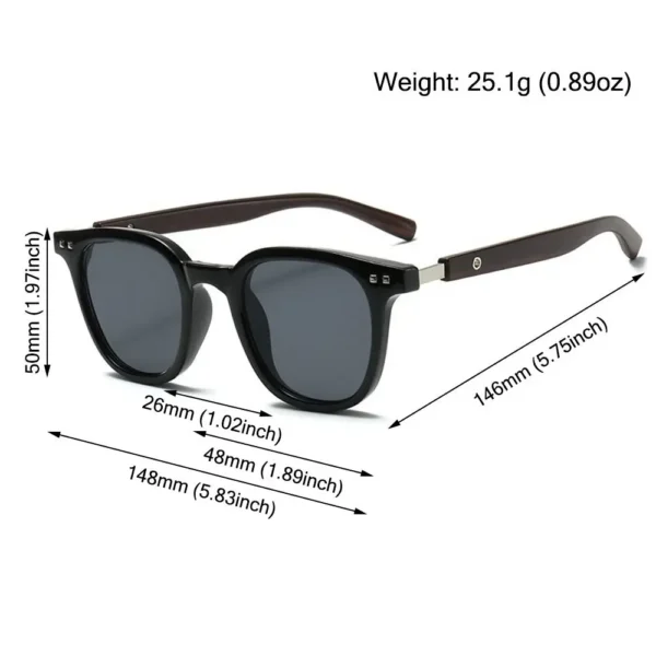 Trendy Retro Wood Grain Sunglasses for Women and Men New Square Frame Sun Glasses UV Protection Cycling Eyewear Outdoor Street - Image 6