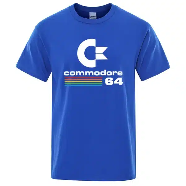 Men T-shirts Summer Commodore 64 Print T Shirt C64 SID Amiga Retro Cool Design Street Short Sleeve Top Tee Cotton Clothing - Image 17