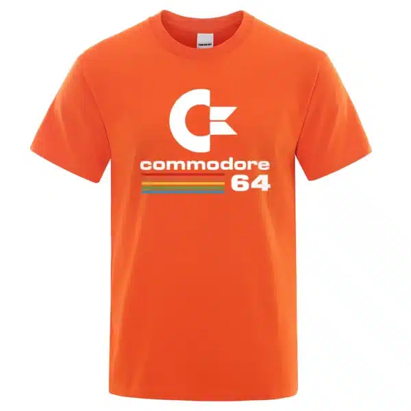 Men T-shirts Summer Commodore 64 Print T Shirt C64 SID Amiga Retro Cool Design Street Short Sleeve Top Tee Cotton Clothing - Image 10