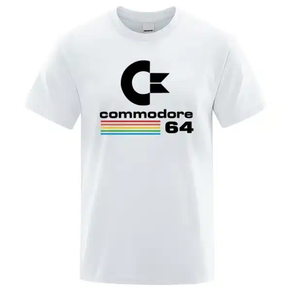 Men T-shirts Summer Commodore 64 Print T Shirt C64 SID Amiga Retro Cool Design Street Short Sleeve Top Tee Cotton Clothing - Image 12
