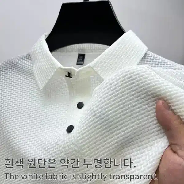 Summer New Men's Short Sleeve T-shirt Cool and Breathable POLO Shirt Business Casual Sweat-absorbing Top - Image 7