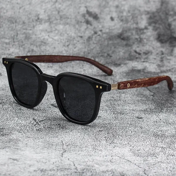 Trendy Retro Wood Grain Sunglasses for Women and Men New Square Frame Sun Glasses UV Protection Cycling Eyewear Outdoor Street - Image 9
