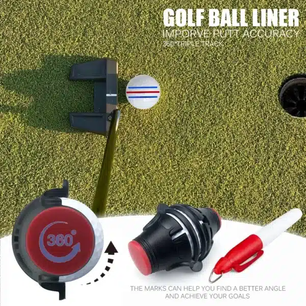 360 Degree Rotating Golf Ball Liner Marker Template Pen Putting Positioning Imporve Putt Accuracy Aids Golf Tools ZY017 - Image 6