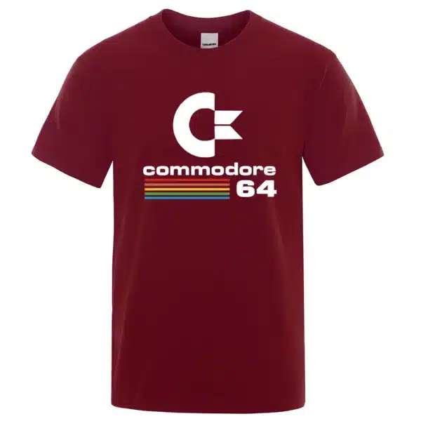 Men T-shirts Summer Commodore 64 Print T Shirt C64 SID Amiga Retro Cool Design Street Short Sleeve Top Tee Cotton Clothing - Image 16