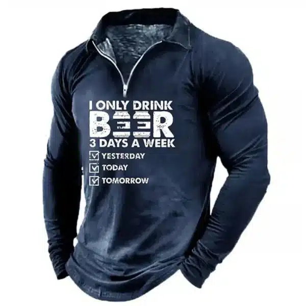 Men T-shirt Collar Polo Golf Letter Plain Turndown 3d Print Pattern Crown Street Long Sleeve Zipper Luxury Men's Clothing Spring - Image 19