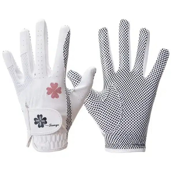 TTYGJ Golf Women's Gloves PU Leather Left and Right Hands 1 Pair of Anti Slip Particles with Breathable Outdoor Sports Gloves - Image 9