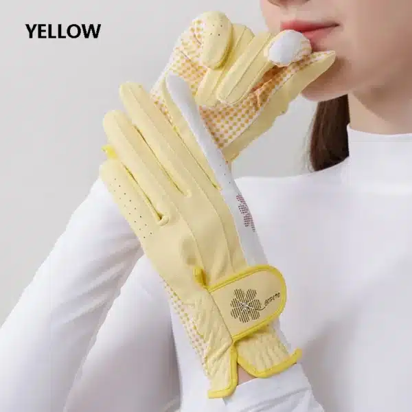 Golfist 1 Pair Ladies Left Right Hand Golf Gloves Women Anti-Slip Granules Golf Mittens Korean Style Breathable Elegant Gloves - Image 11