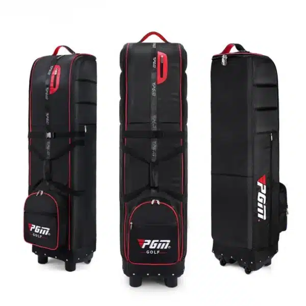 PGM Golf Travel Plane Bags with Wheel thicken Straps Foldable Golf Club Travel Cover for Airlines Golf Aviation Bag HKB009 - Image 4