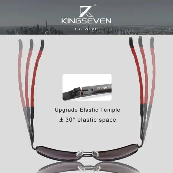 KINGSEVEN New Fashion Men’s Sunglasses High Quality Aluminum Luxury Retro Functional Glasses Women Pilot Accessory Eyewear - Image 4